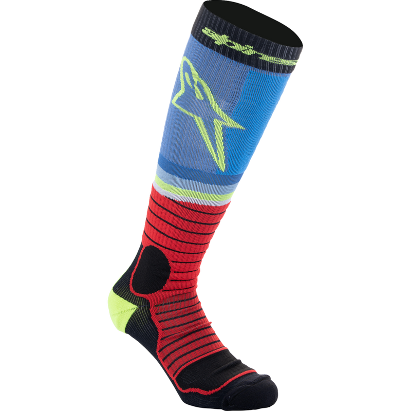 Alpinestars MX Pro Socks - Black/Red/Blue/Yellow