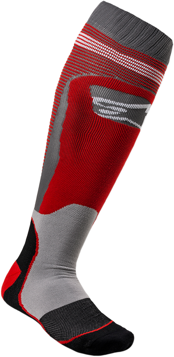 Alpinestars MX Plus 1 Socks - Red/Gray