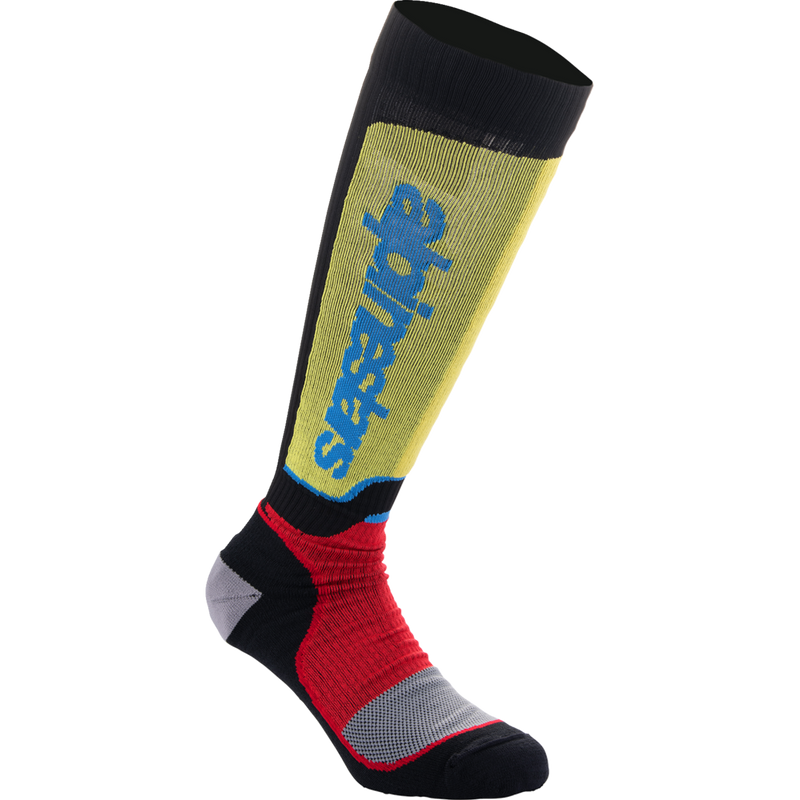 Alpinestars MX Plus Socks - Black/Red/Yellow/Blue