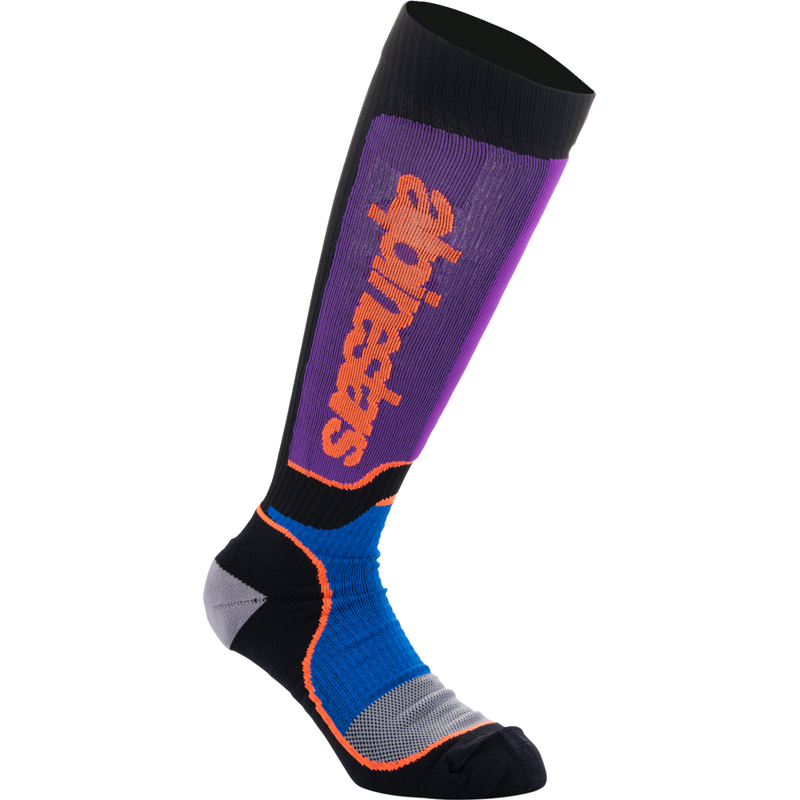 Alpinestars MX Plus Socks - Black/Purple/Blue/Orange