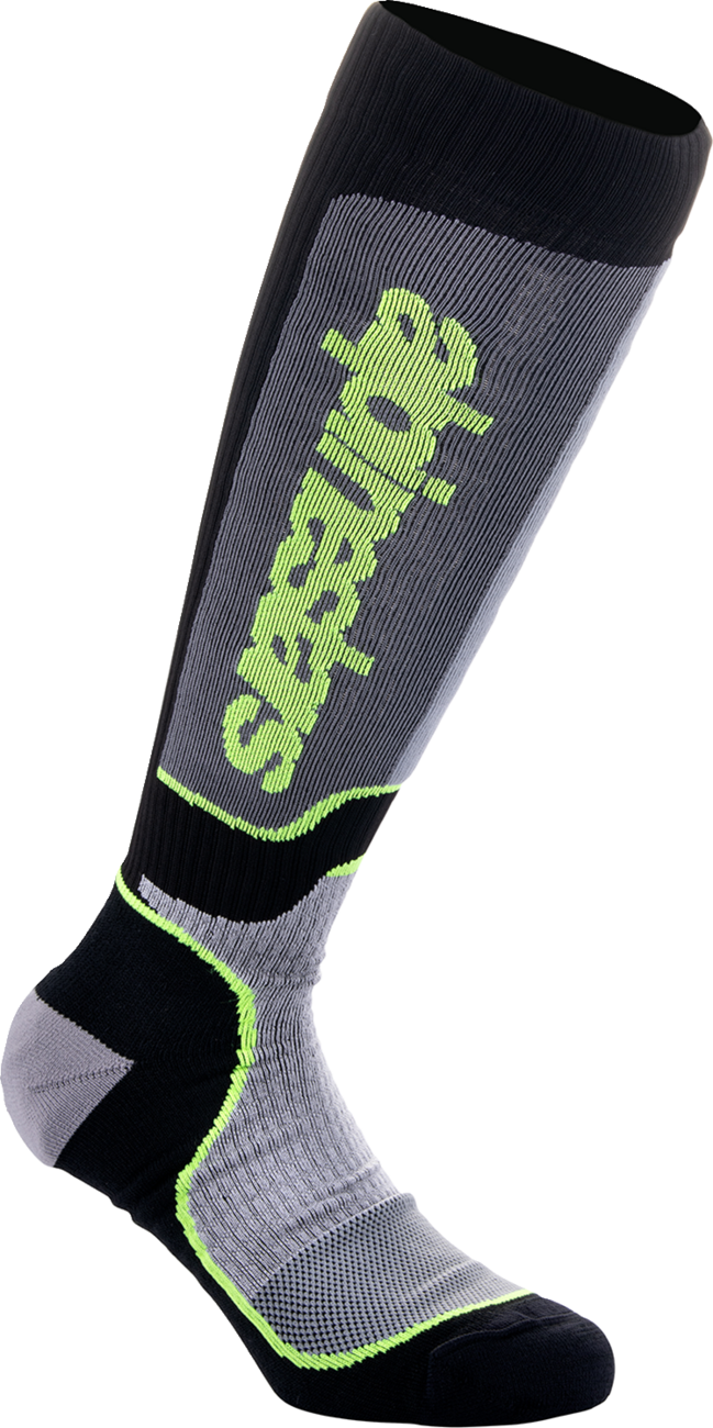 Alpinestars MX Plus Socks - Black/Gray/Yellow
