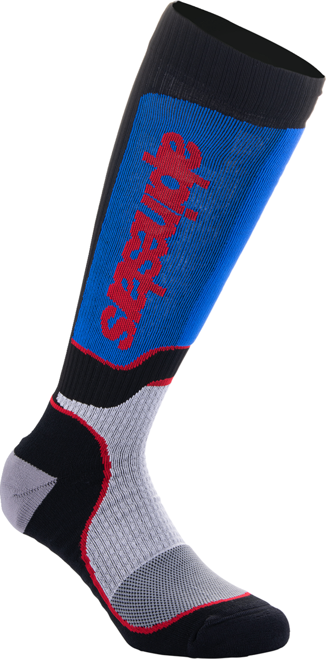 Alpinestars Youth MX Plus Socks - Black/White/Blue/Red