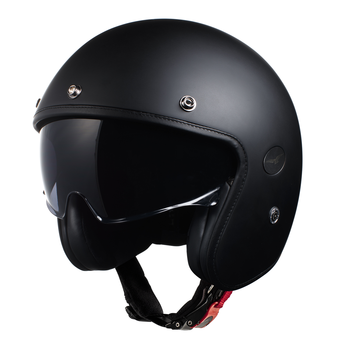 MOTO GUZZI JET HELMET - DOUBLE BLACK (MATT) - XL SIZE - 606950M05BM