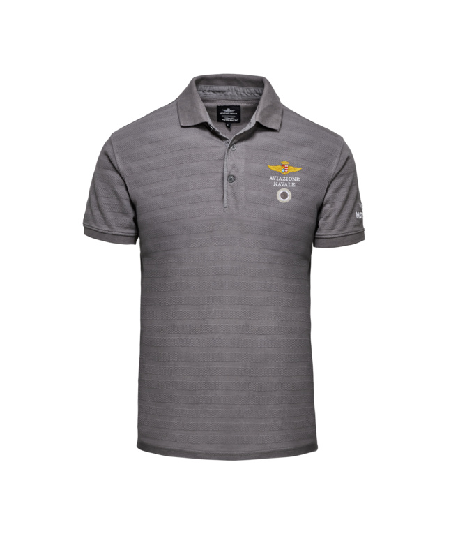 SHORT SLEEVES POLO SHIRT - MOTO GUZZI & AVIAZIONE NAVALE - DARK GREY - S SIZE - 607867M01PL