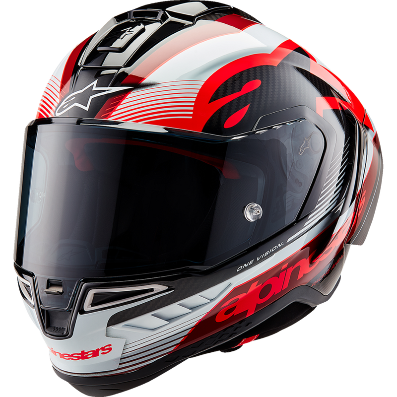 Alpinestars Supertech R10 Helmet - Team - Black/Carbon Red/Gloss White