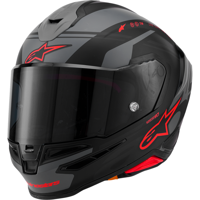 Alpinestars Supertech R7 Helmet - 22.06 - A-Core - Matte Black/Gray/Red