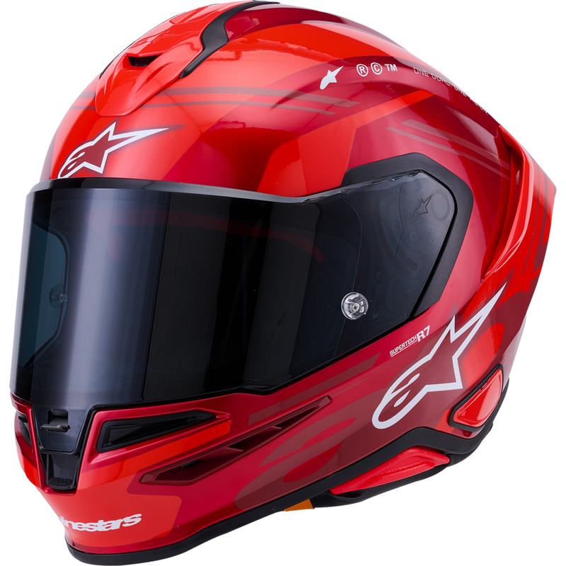 Alpinestars Supertech R7 Helmet - 22.06 - A-Core - Gloss Red/White
