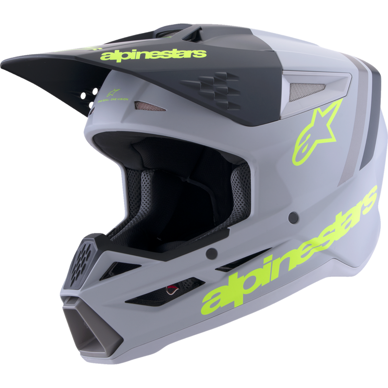 Alpinestars SM3 Helmet - Radium - Matte Gray/Black/Yellow Fluo