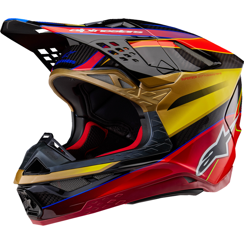Alpinestars Supertech M10 Helmet - Era - MIPS® - Gloss Gold/Yellow/Rio Red