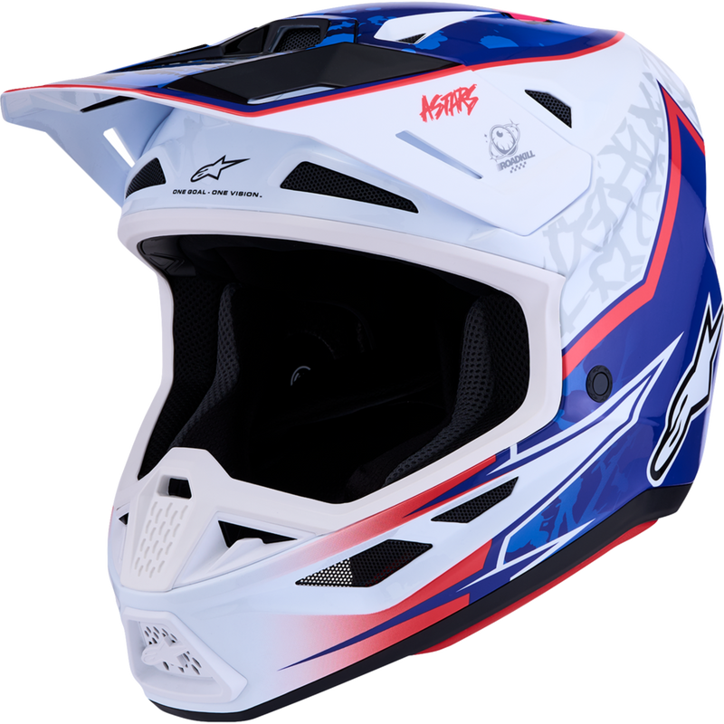 Alpinestars SM7 Helmet - Blaster - White/Blue/Red