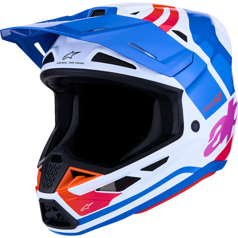 Alpinestars SM7 Helmet - Core - White/Blue/Orange/Pink