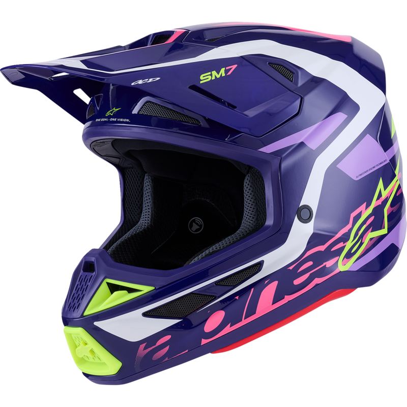Alpinestars SM7 Helmet - Deed - Gloss Purple/Pink