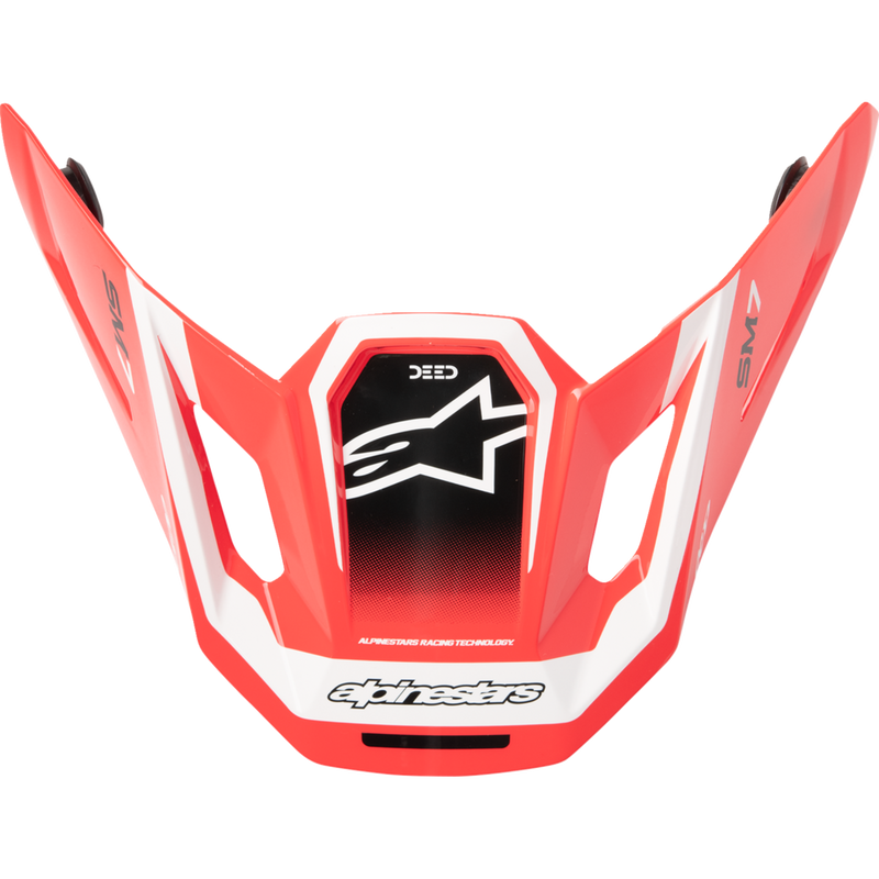 Alpinestars SM7 Visor - Deed - ECE 22.06 - Red/Black/White