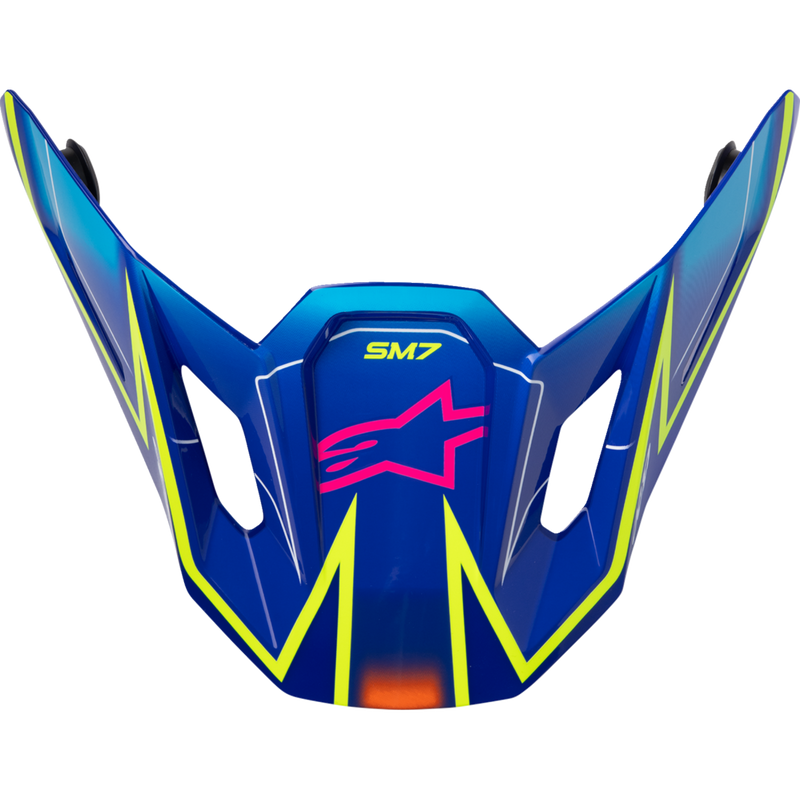 Alpinestars SM7 Visor - Cast - ECE 22.06 - Blue/Pink/Yellow