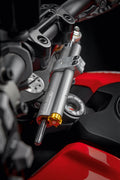 Öhlins adjustable steering damper.