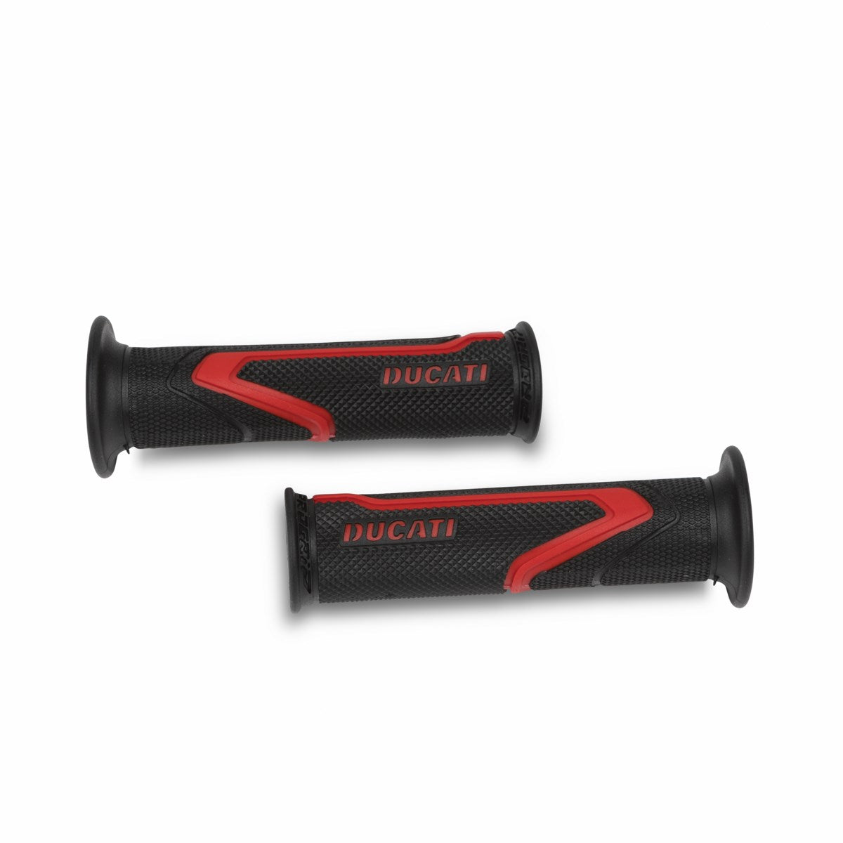 Set of handgrips. - GRIPS, PAIR NERO/ROSSO