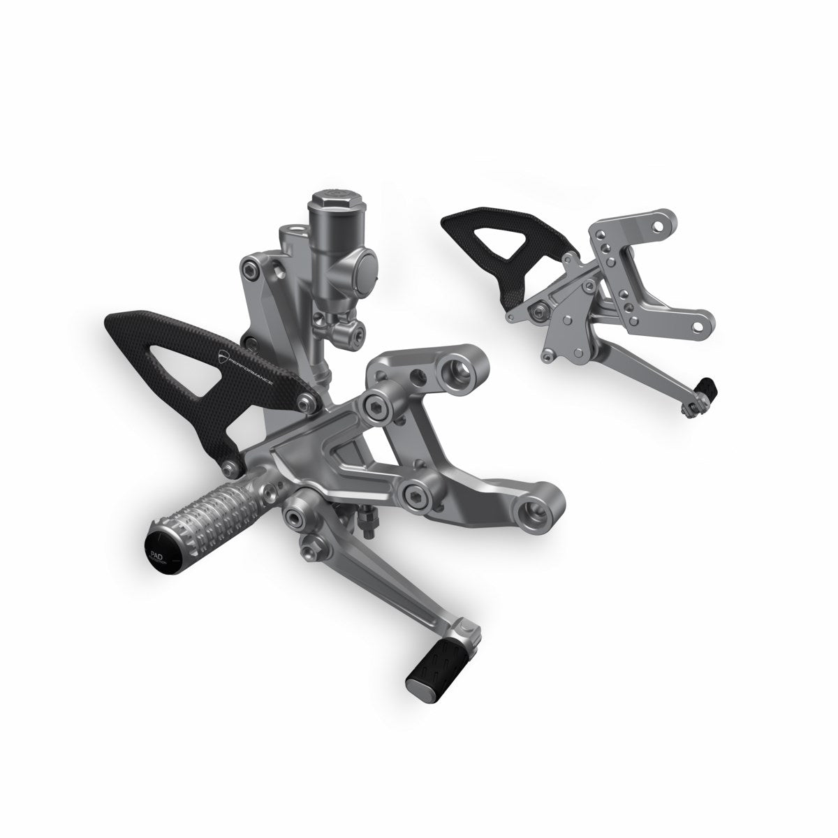 Adjustable rider footpegs in aluminium. - SET PEDANE REGOLABILI V23B