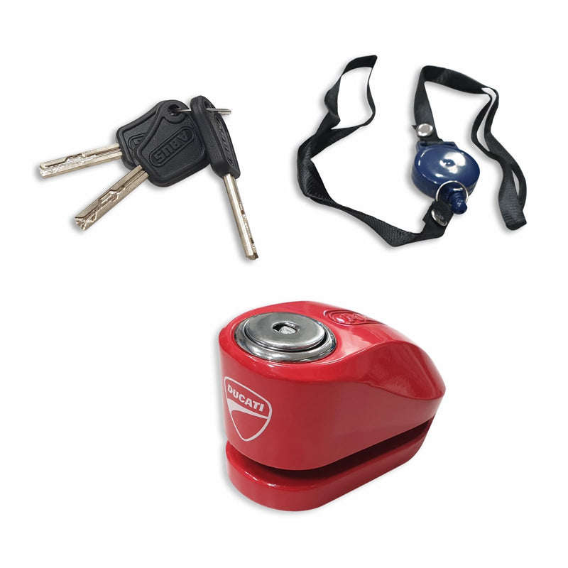 Push-down disc lock. - DISC LOCK WITH MEMORY CABLE