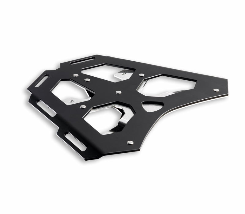 Rear aluminium luggage rack.