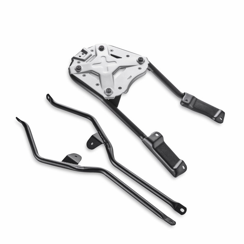 Rear aluminium luggage rack.