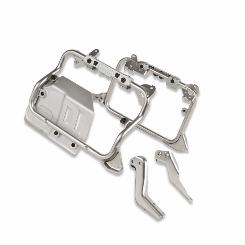 Subframes for aluminium side panniers.