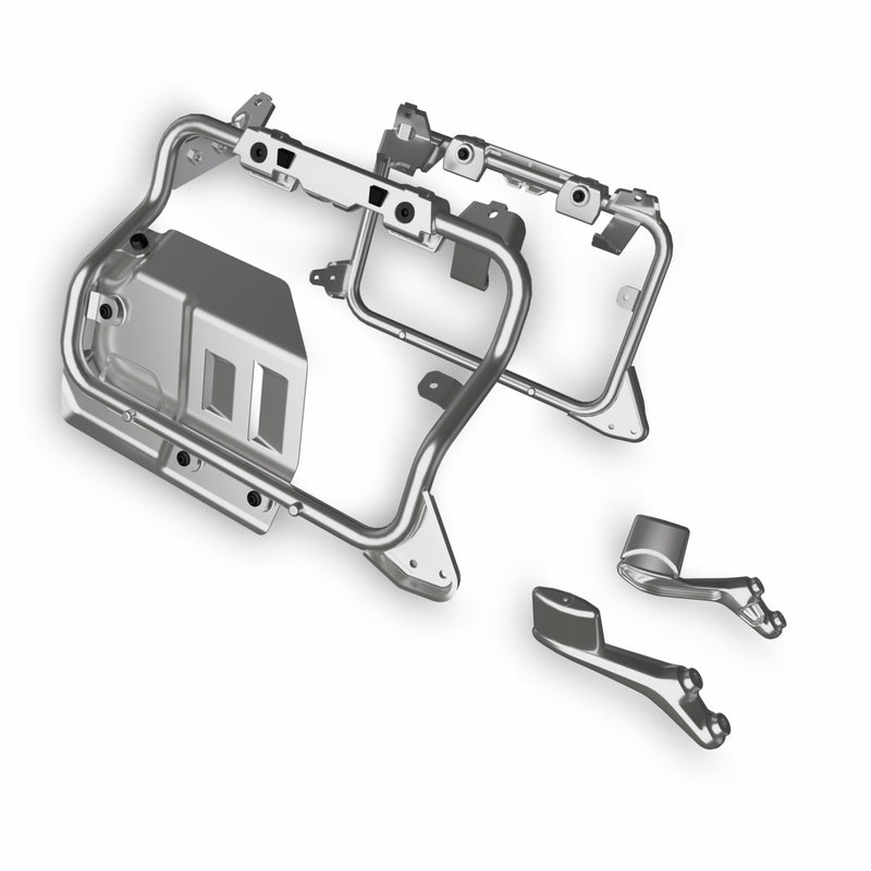 Subframes for aluminium side panniers.