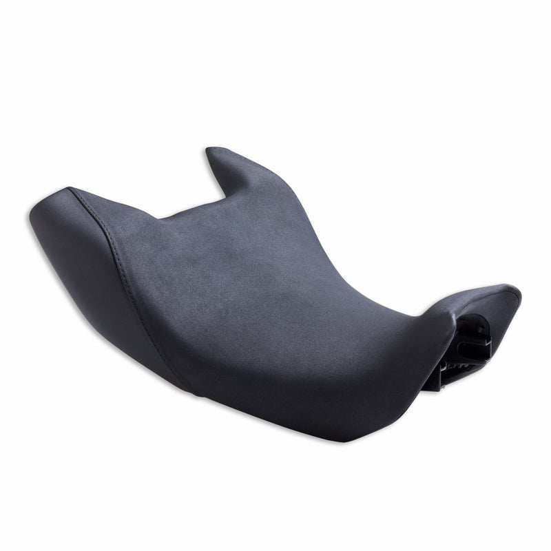 Rider lowered seat.