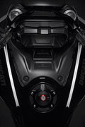 Carbon fuel tank cover.