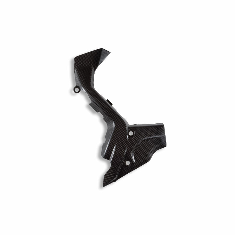 Carbon front sprocket cover.