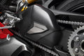 Carbon and titanium protection for swinging arm.