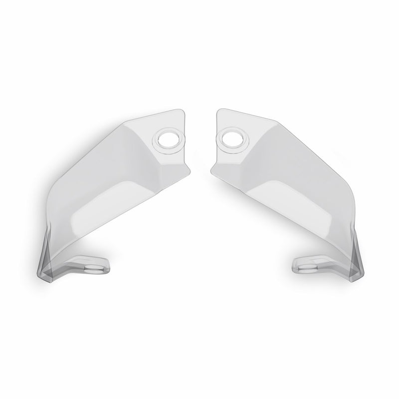 Smoke-tinted side deflectors.
