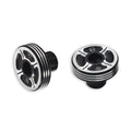 Billet aluminium handlebar balancing weights.