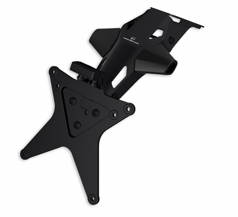 Underseat aluminium number plate holder.