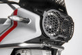 Headlight protection grille.