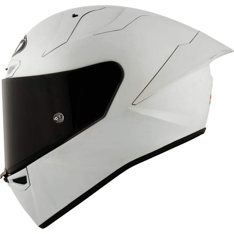 KYT KX-1 Race GP Full-Face Motorcycle Helmets - Plain Crystal White Matte
