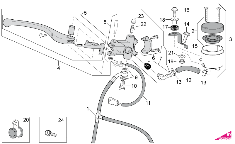 Front brake hose