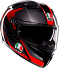 K3 Striga Helmet - Black/Gray/Red