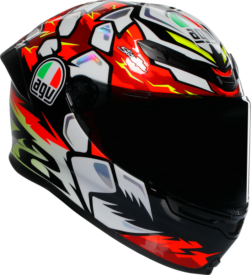 K6 S Bezzecchi 2024 Helmet - Red/Yellow