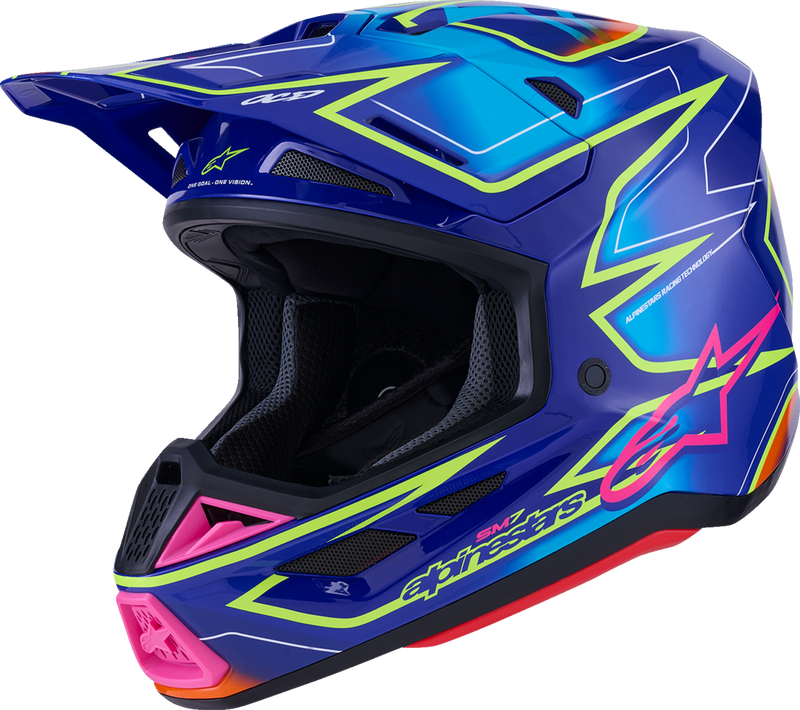 Blue + Fluorescent Yellow + Gloss + Pink