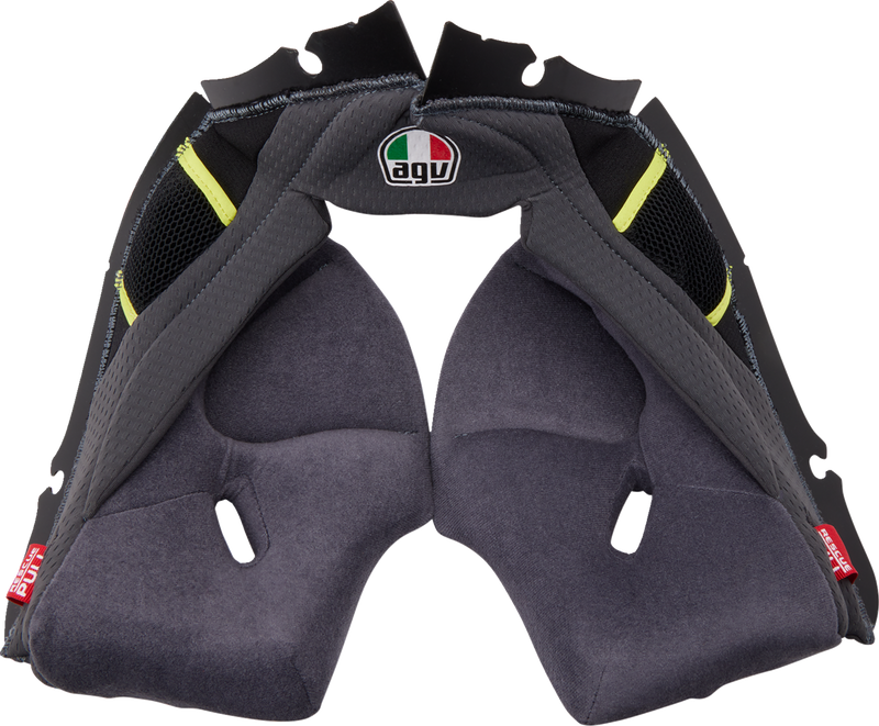 Pista GP RR Helmet Cheek Pads - Gray/Yellow
