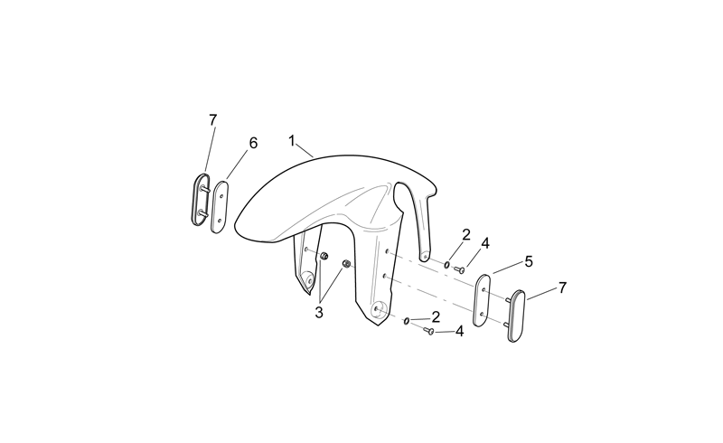 Front mudguard, ap.black