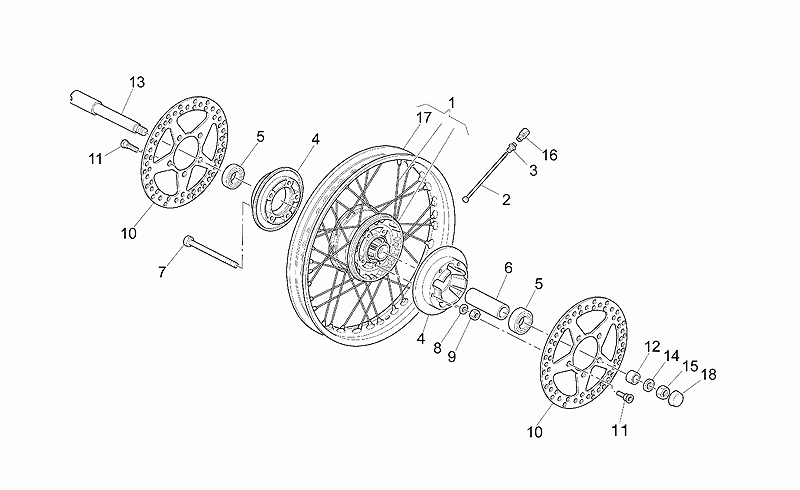 Front wheel spindle