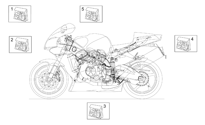 Front fairing decal set
