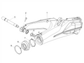 Rear swing arm pin
