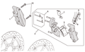 RH Front brake caliper, gold P432