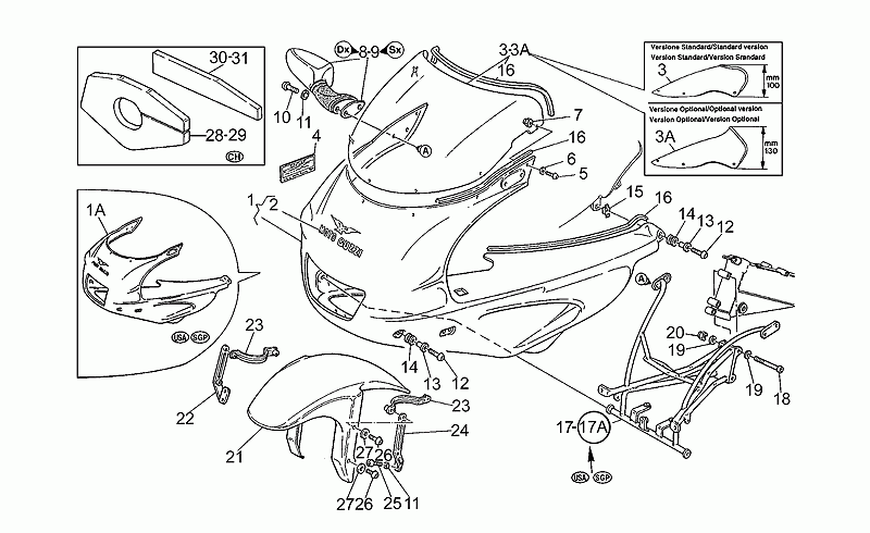 Front fairing, red