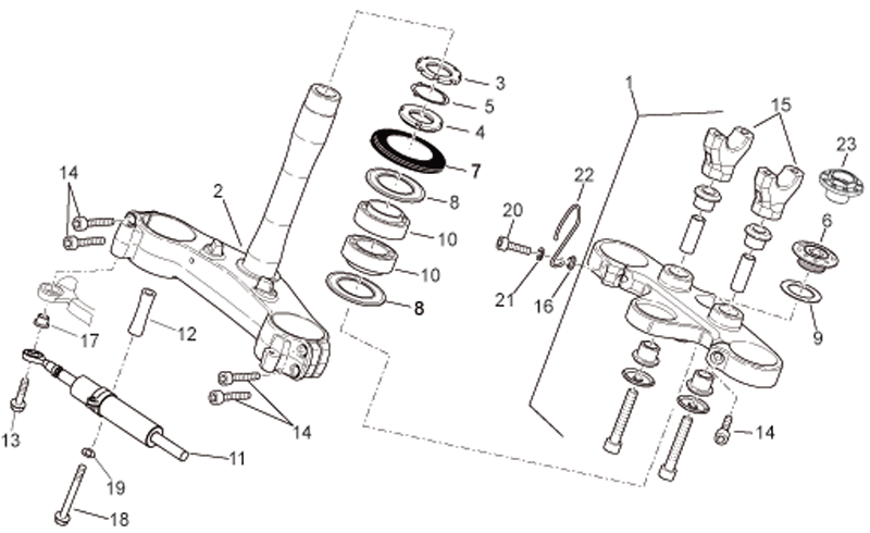 Fork upper plate