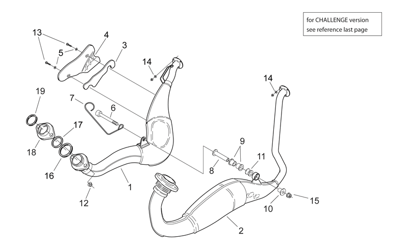 RH exhaust pipe
