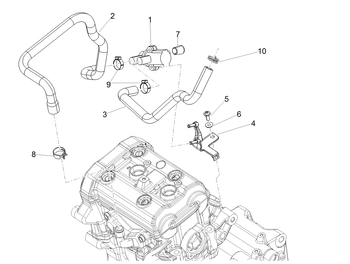 Secondary air pipe Airbox