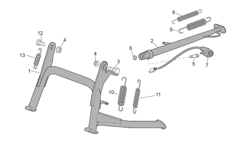 Central stand fixing screw